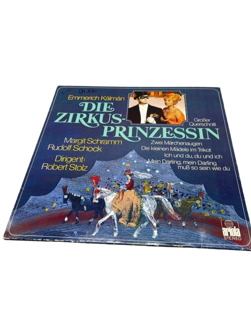 die zirkus-prinzessin vinly record LP ariola stereo German READ